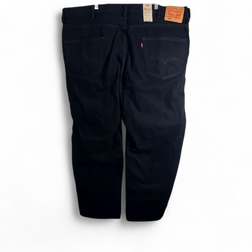 Levi's Men's 550 Relaxed Mid Rise Relaxed Fit Tapered Leg Jeans Black 46 X 30 - Picture 5 of 7